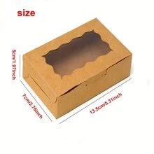 36 Hộp bánh quy Hộp bánh ngọt, Cửa sổ trong suốt Hộp quà tặng bánh Kraft Hộp quà tặng cao cấp cho món tráng miệng, bánh rán, bánh nướng, kẹo, bánh nướng nhỏ, bánh nướng xốp, Macarons Túi quà tiệc Đồ dùng học tập nhà bếp Túi thực phẩm Hộp thực phẩm Thích hợp cho kẹo Bánh quy sô cô la, v.v. - màu nâu - Xem 11