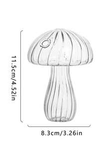 Joivida 1個創意蘑菇設計水培玻璃花瓶,桌面裝飾花藝裝飾品,香薰瓶 - 無色 - 查看 18