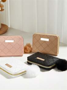 Ví nữ có khóa kéo phù hợp cho mục đích sử dụng hàng ngày Ví nữ Ví nhỏ - màu đen - Xem 3