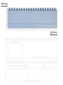 One Year Weekly Plan Book Bungle Cord Hard Cover 54 Weeks Table Checklist Diary Memo To Do List Schedule School Gift Back To School - One Size - View 2