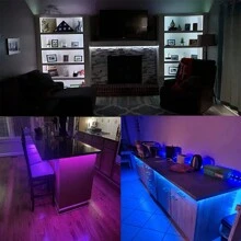 1 Rolle 1 Meter/3,3 Fuß-15 Meter/49,2 Fuß batteriebetriebener LED-Streifen (ohne Batterien), RGB-Farbwechsel, flexibler batteriebetriebener LED-Streifen, mit IR-24-Tasten-Fernbedienung, für Schlafzimmer, Tisch, Zuhause, Raum, TV, Camping und DIY-Dekoration