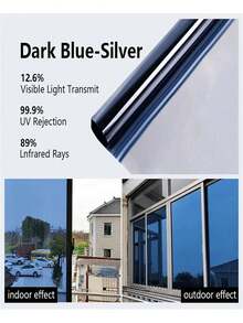 One Way Window Film: Reflective Window UV Film, Mirror Anti Glare Window Film Privacy One Way Clear Heat Control Window Tint Film Sun Blocker For Home, Office - Multicolor - View 23