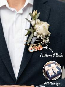 1 chiếc Ghim cài áo cưới tùy chỉnh, Ghim cài ve áo có ảnh tùy chỉnh, Bùa bó hoa cô dâu được cá nhân hóa Ghim cài ảnh tốt nghiệp kỷ niệm tùy chỉnh, Ghim tưởng niệm áo choàng tốt nghiệp, Bùa kỷ niệm đám cưới, Ghim tưởng niệm cho chú rể, Ghim cài ve áo tang lễ Charm Ảnh cô dâu cá nhân Quà tặng kỷ niệm đám cưới cho cô dâu và chú rể Huy hiệu ảnh tùy chỉnh/Pin cưới/Quà tặng người thân yêu dành cho cô ấy/Anh ấy Quà tặng cho chị gái/anh trai Quà tặng cho vợ/chồng Quà tặng cho bạn gái/bạn trai quà cưới/Quà tặng tốt nghiệp - Nhiều màu - Xem 2