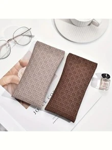 1 件/2 件男女通用钻石图案 PU 皮革眼镜盒 - 防水太阳镜袋 - 眼镜收纳袋 - 手表 - 耳机 - 小物品收纳袋 - 理想礼物