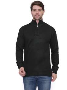 Men Cardigans - 黑色 - 查看 1