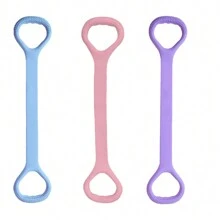1pc Elastic 8-Shaped Handle Resistance Band, Fitness Stretching Band For Arms, Back, Shoulders, Legs, Yoga Stretching Tool - Multicolor - View 5
