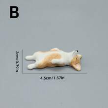 Miniature Corgi Resin Car Decoration, 1pc, Birthday Gift Micro Landscape Ornament, Unique Artwork, Tesla Screen Cute Decoration, Super Cute Birthday Gifts Graduation - Multicolor - View 10