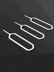 1入Nano SIM卡針，適用於iPhone、智能手機和平板電腦 - 白色 - 查看 5