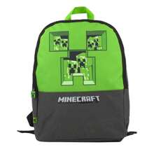 Minecraft Pixel Creeper Backpack (Grey/Green) - Grey/Green - View 1