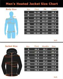 Venustas 12V Men's Dual-Control Heated Canvas Jacket With Battery, Winter Heated Work Jacket, Electirc Heated Hoodie Jacket - Black - View 7