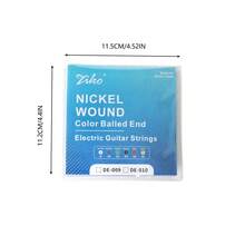 Cuerdas de guitarra Ziko Nickel para guitarra eléctrica. Sonido perfecto, sensación constante, durabilidad confiable. Adecuado para guitarras de 6 cuerdas con cuerdas de cabeza de colores. - Azul - Ver 4