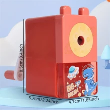 1入組可愛卡通鉛筆刨削器，手動鉛筆刨削器-適用於彩色鉛筆和學校用品！ - 彩色 - 查看 10