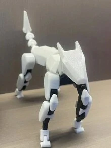 Juego de construcción de muñeco de perro de 13 articulaciones impreso en 3D, con figura de perro ajustable como juguete para alivio de estrés y decoración de habitación