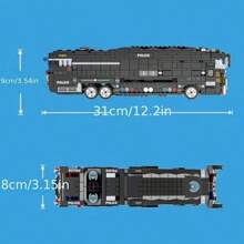 Building Blocks City SWAT Police Car 1 In 6 Deformable Aircraft Model Boys Assemble Children's Educational Toys Room Decoration ,Cop ,Boys Bedroom ,Bus