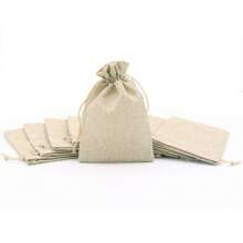 50 peças de sacos de estopa de 4" x 5,5" com cordões, sacos de juta vinho tinto, sacos de linho, sacos de pano de linho grosso, pequenos sacos de presente, adequados para joias, faça você mesmo, artesanato, casamento, festa, Natal