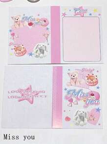 10PCS Korean Ins Fashion Cute 3-Inch Photo Card Back Card Foldable Card Holder Original Ins Folding Card Packaging Material Card Set Card Delivery Message Card Gift Packaging Card Greeting Card Campus Supplies Student Stationery,Funny,Gift Card Back To School,Valentine,Wedding,Mother's Day,Mom's Gift,Back To School,School Supplies - Multicolor - View 14