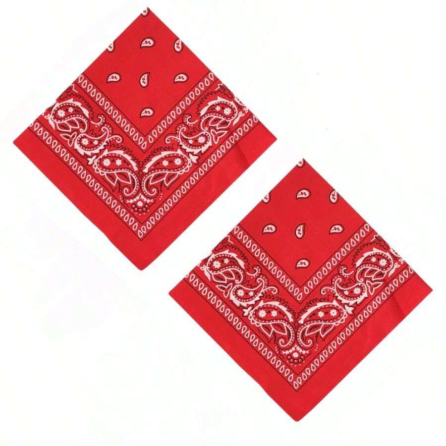 Women Bandana & Square Scarves - 2 Red - View 1