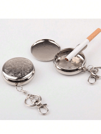 Sunflower/ Wealth Blossom Portable Ashtray, Pocket Watch Style Metal Ashtray, Keychain Style Mini Ashtray, Smoking Accessories, Cigarette Storage, Cigarette Holder Case, Gifts