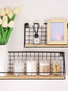 4入組清潔棉花棒、圓形墊片、牙線拾取器托架——浴室收納透明塑料罐套裝，妝臺收納盒