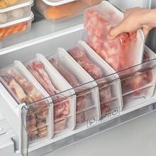 Hộp đựng đồ ăn 3 món, Bộ hộp bảo quản thực phẩm gồm 3 hộp, Bộ hộp đông lạnh rau củ, Bộ hộp bảo quản thực phẩm thịt đông lạnh, Hộp đựng ngăn đựng trái cây, Hộp đa năng nhà bếp để bán tại nhà hàng - Nhiều màu - Xem 3