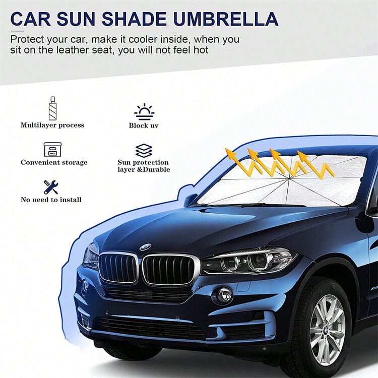 Car Sunshade - Black - View 6