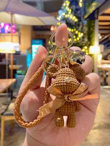 1 Móc khóa hình chú gấu dễ thương, phụ kiện ba lô và túi xách hoàn hảo dành cho nữ! Móc khóa xe búp bê nhựa hoạt hình, mặt dây chuyền túi búp bê gấu thời trang và dễ thương - Nhiều màu - Xem 16