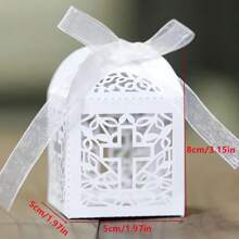 50 piezas, Cajas de regalo de dulces para ducha de bebé, bautizo, decoración, suministros para pequeños negocios, cajas de embalaje, decoraciones de boda, cajas de regalo, artículos de boda, regalos para invitados de boda, cajas de regalo, decoraciones de boda para recepción
