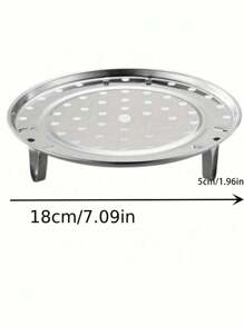 1 件装不锈钢蒸篮，带加厚隔水蒸架，适用于蒸包子和饺子，厨房工具海鲜煮 - 銀色 - 查看 5