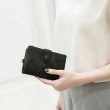 Cartera De Pu De Pequeña Plegable Con Ranura Tarjeta - Negro - Ver 8