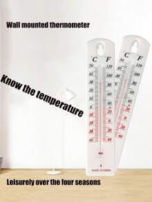 5入掛式溫度計帶長桿，便攜式房間溫度計，溫室蔬菜溫度計，室內恆溫器，家用溫度計 - 白色 - 查看 6