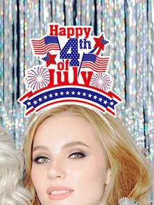 6pcs Unisex Creative July 4th Cardboard Headbands For Festival Party Celebration - Multicolor - View 4