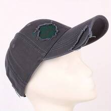 Distressed Baseball Cap Unisex Fashionable Adjustable Hat, New Style With Extra Large And Deep Brim For Sun Protection - A - View 11