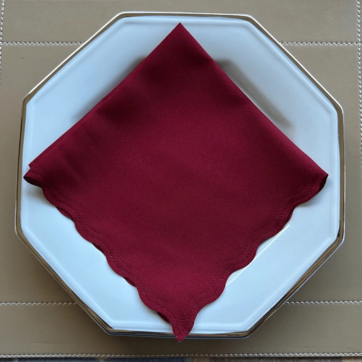 Table Napkins - Burgundy - View 1
