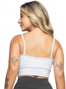 Kit com 2 Cropped Top Alcinha Fina Sem Bojo Fitness Esportivo Academia Feminino