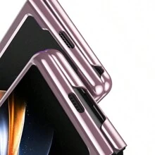 حافظة شفافة مطلية بالذهب الوردي قابلة للطي، جراب خلفي شفاف وصلب مقاوم للخدش وللصدمات مناسبة ل جالكسي زد فولد 5/زد فولد 4/زد فولد 3/ زد فليب 5/زد فليب 4/زد فليب 3 - زهر ذهبي - مشاهدة 6