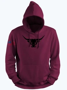 W.R. RIBEIRO Men Hoodies - Maroon - View 1