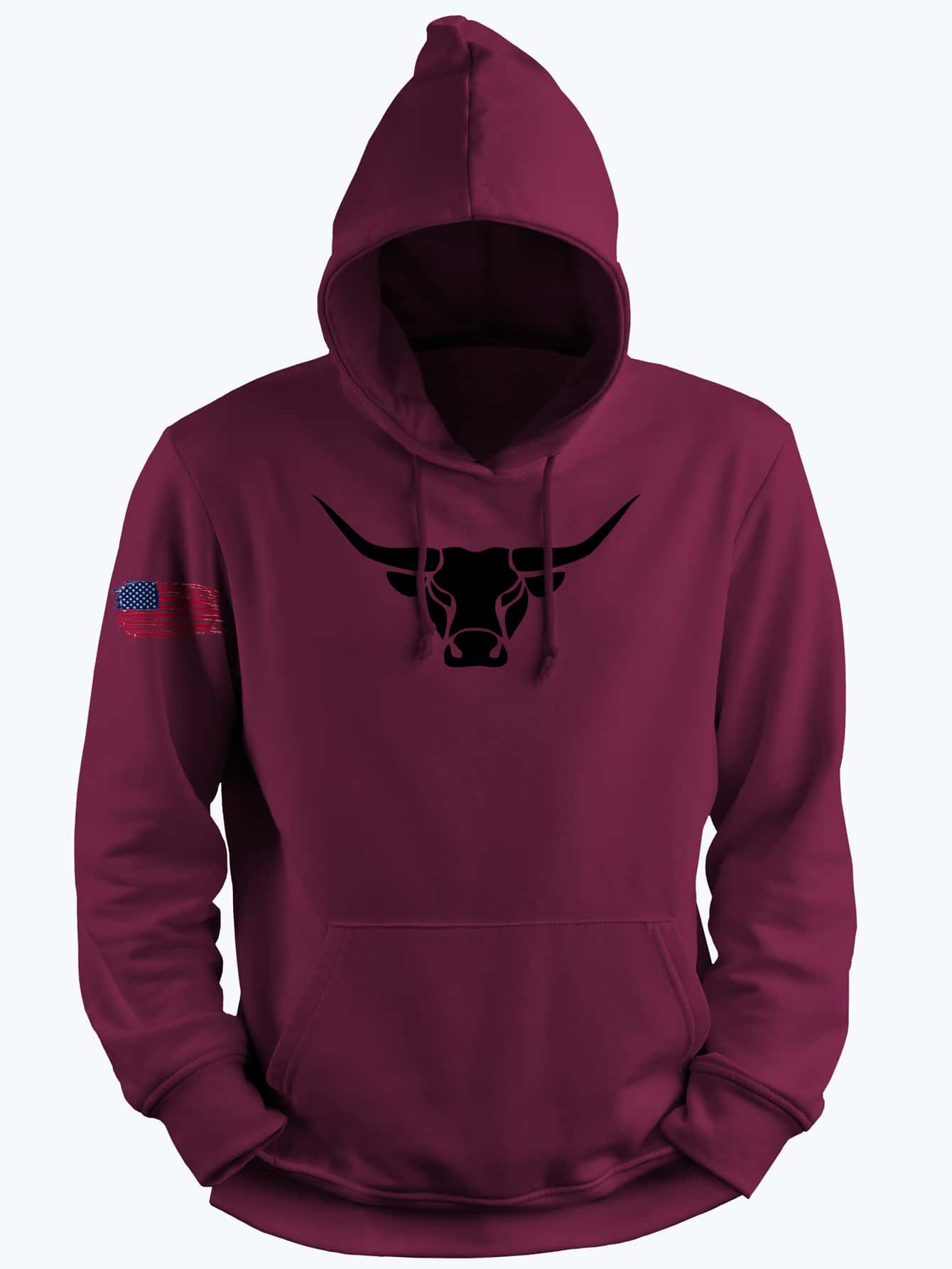 W.R. RIBEIRO Men Hoodies - Maroon - View 1