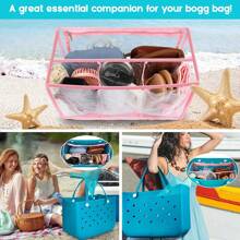 Clear Beach Bag Organizer Original Accessories For , PVC Waterproof Inner Bag Fits Large Bag With Separated Compartment Interior Bag, Storage Bag Suitable For  Organizing Your Bag And Divide Space - Multicolor - View 6