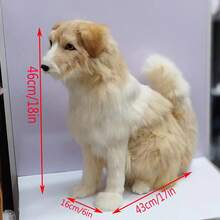 1:1 Furry Simulated Shepherd Dog Decoration Realistic Animal Puppy Props - Orange - View 3