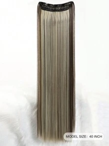 Black Mixed Color Extra Long Straight Hair 5 Clips Hair Extensions Ponytail Extension For Ladies Girls 20 Inches To 40 Inches Clip In Extensions Hairpieces For Women Suitable For Various Occasions Including Music Festivals, Parties, Cosplay, Holidays And All Seasons