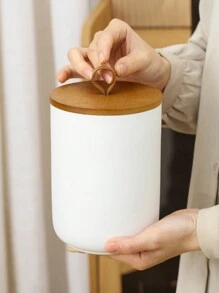 1 件陶瓷咖啡罐，适用于厨房，家用食品储存罐，厨房装饰，可用于谷物、大米、盐、香料，适合户外野餐、派对、礼物、生日 - 彩色 - 查看 3