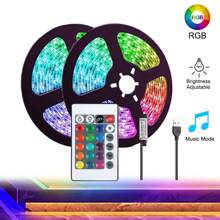 RGB SMD3535 3ft-100ft LED Strip Light With 24 Keys IR Remote Control, DC5V USB Interface, Suitable For Indoor Party Decoration - Multicolor - View 2