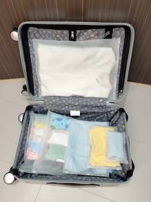 10个/6个可选婴儿旅行衣物收纳袋、行李整理收纳袋、内衣袋、孕妇住院包、密封袋，不含内装物品 - 彩色 - 查看 5