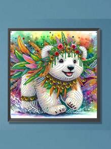 1pc 30*30cm/11.8*11.8in Frameless DIY 5D Asymmetrical Shape Diamond Painting Kit, Self-Designed Animal Pattern For Wall Decor, Ornament, Beginner & Adult Gift