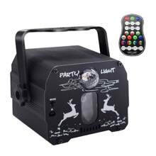 Sprachaktivierte 2-in-1 Mini-Laserleuchte mit Fernbedienung, USB-Aufladung, Party-Licht, DJ-Disco-Licht, kostenlose Installation für Zuhause, Party, Geburtstag, Club, Camping, Feiertage, Halloween, Weihnachten Lichtshow