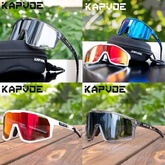 KAPVOE KAPVEO 偏光骑行眼镜，男女通用，适合钓鱼、户外运动、跑步、骑行、徒步，时尚百搭，也适合徒步旅行、露营、山地自行车旅行和海滩休闲。