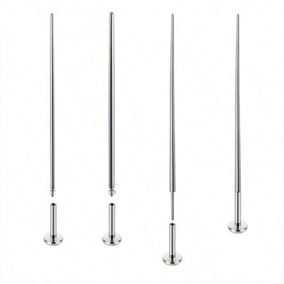 1 peça de pino cônico de inserção de aço inoxidável, pino de pressão sem rosca, parafuso de conexão, ferramentas de perfuração 20G 18G 16G 14G G23, titânio hipoalergênico