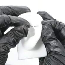 1 Pc Stainless Steel Insertion Taper Pin Threadless Push Pin Screw Connect Piercing Tools 20G 18G 16G 14G G23 Titanium Hypoallergenicity - Silver - View 2