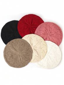 2 件/1 件女士针织镂空纯色无檐小便帽，时尚休闲百搭帽 - 彩色 - 查看 10