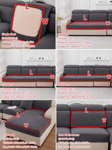 1入款式通用四季毛絨提花沙發坐墊套,極簡現代風格迷人寵物防護彈性沙發套,防刮花純色沙發保護套,適用於l形和1-4人座椅(分開售賣)